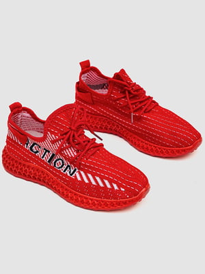 Червоні текстильні кросівки | 6810374