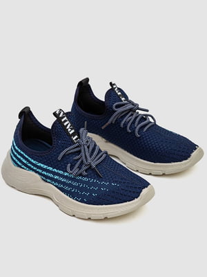 Синие текстильные кроссовки | 6810392