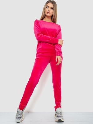 Розовый костюм: зауженные джоггеры, реглан | 6810557