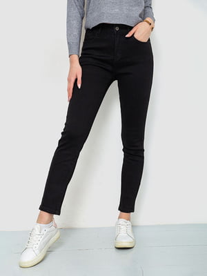 Чорні джинси скінні із врізними кишенями | 6812519