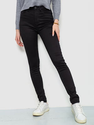 Чорні джинси скінні із врізними кишенями | 6812520