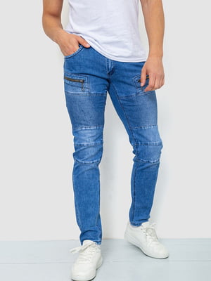 Синие джинсы с потертостями | 6812528