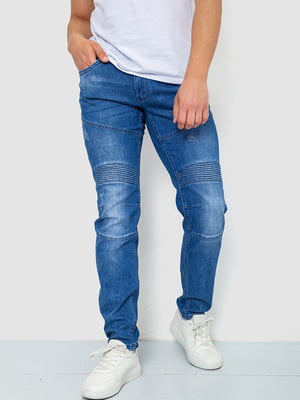 Синие джинсы с потертостями | 6812533