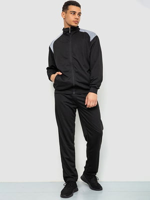 Черный спортивный костюм: кофта и брюки | 6812592