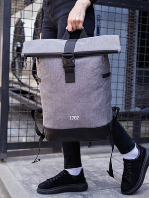 Сірий рюкзак з функцією “rolltop” | 6812140