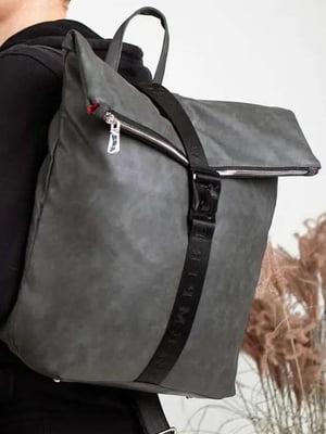 Сірий рюкзак з конструкцією роллтоп | 6812209