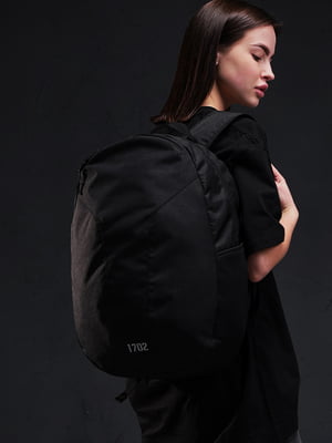 Чорний рюкзак на флісовій підкладці | 6812245