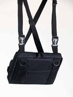 Черная сумка из текстиля с регулируемыми лямками | 6812387