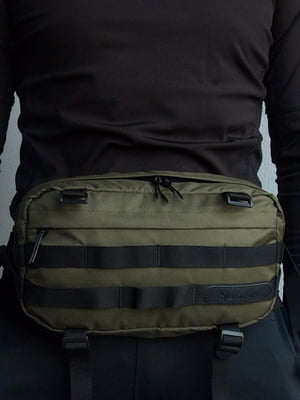 Тактична сумка кольору хакі з 3D сіткою на спинці | 6812394