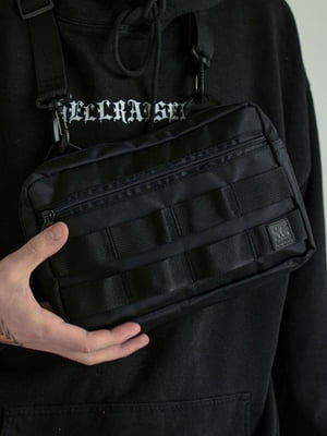 Черная тактическая сумка с 3D сеткой на спинке | 6812395