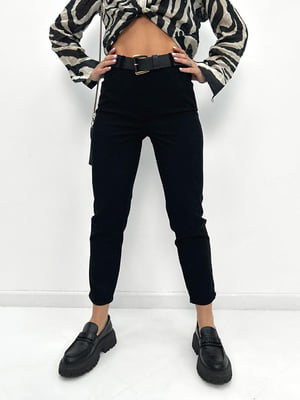 Класичні вельветові штани Axel чорного кольору | 6812719