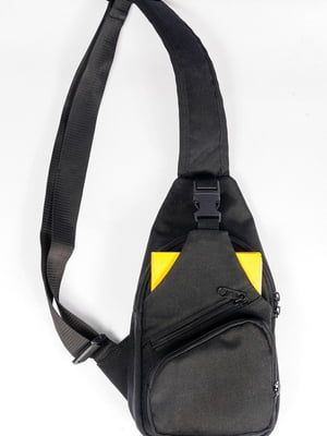 Чорна сумка-слінг з міцної водонепроникної тканини | 6812738