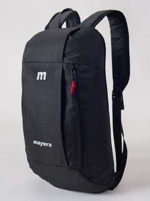 Чорний рюкзак в спортивному стилі | 6812761