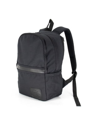 Чорний місткий рюкзак з міцної тканини | 6812801