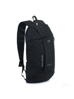 Чорний рюкзак зі світловідбиваючим логотипом | 6812807
