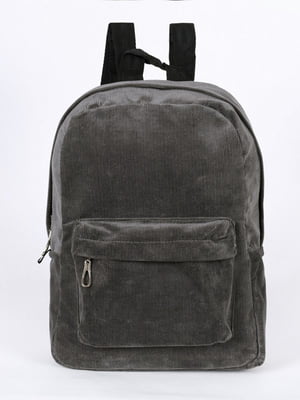 Сірий міський рюкзак з вельветової тканини | 6812878