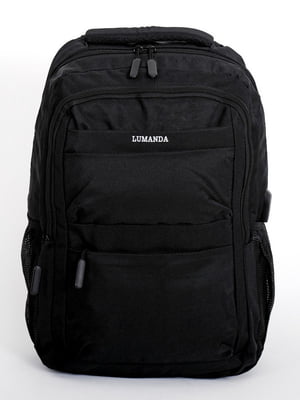 Чорний міський рюкзак з виходом USB | 6812893