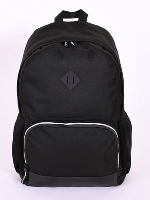 Чорний міський рюкзак із міцної тканини | 6812910