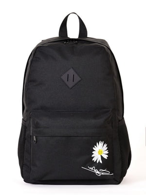 Чорний міський рюкзак з вишивкою-малюнком | 6812925
