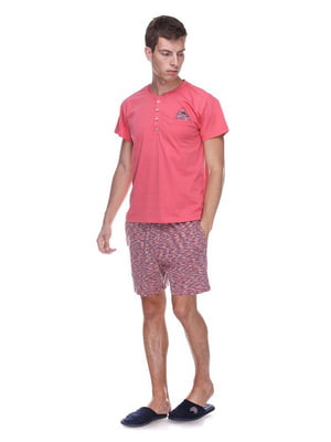 Піжама рожева: футболка та шорти | 6813379