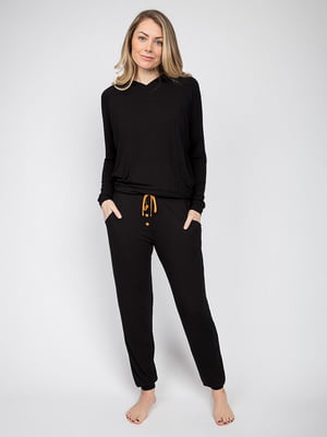Піжама чорна: лонгслів та штани | 6815413