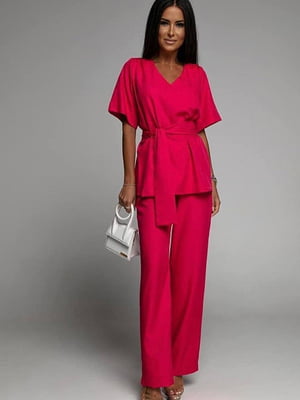 Рожевий костюм-двійка: блуза і штани | 6816469