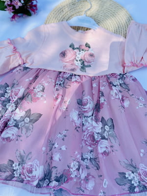 Рожева сукня у квітковий принт | 6817264