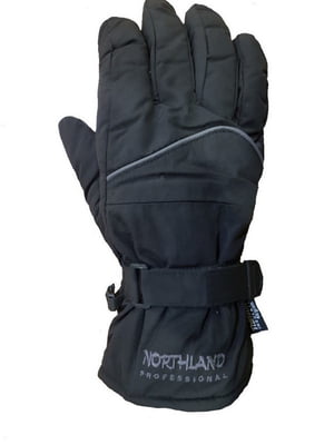 Лижні чорні рукавиці зі світловідбивними деталями | 6817273