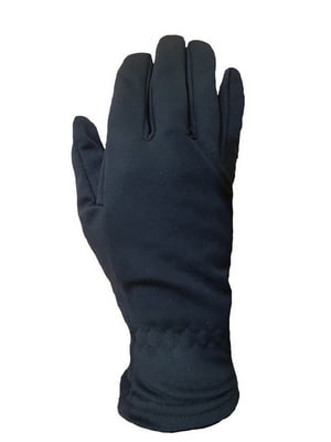 Чорні рукавиці на флісі з логотипом бренду | 6817274