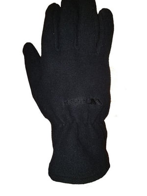 Чорні флісові рукавиці з нашивкою логотипу бренду | 6817316