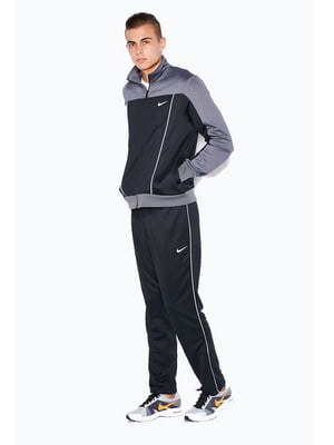 Чорно-сірий спортивний костюм з лого: кофта та штани. | 6817407