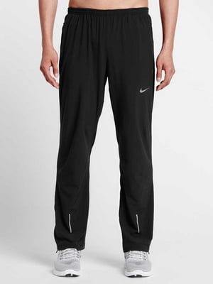 Спортивные черные брюки со светоотражающими элементами | 6817408