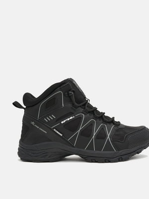 Чорні черевики з високою шнурівкою та мембраною waterproof | 6817474