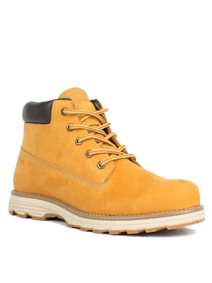 Кожаные желтые ботинки с меховой подкладкой | 6817478