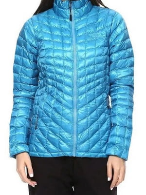 Стьобана блакитна куртка з водовідштовхувальною оболонкою DWR | 6817549