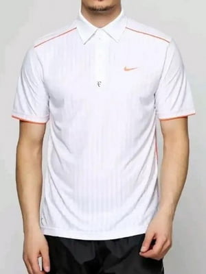 Біла футболка-поло з технологією Dry Fit | 6817690