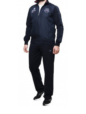 Спортивный синий костюм: кофта и брюки | 6817845