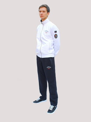 Спортивний біло-синій костюм: кофта та штани | 6817851