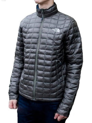 Стьобана куртка сталевого кольору з водовідштовхувальною оболонкою DWR | 6817980