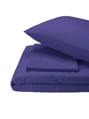 Набір текстильний синій Silensa: ковдра, простирадло, наволочки, полуторний | 6819877