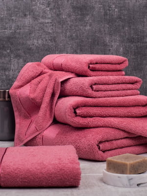 Рушник махровий Rossa темно-рожевий (40x70 см) | 6820235