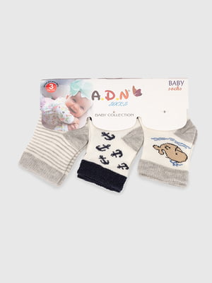 Комплект дитячих шкарпеток різнокольоровий | 6818054