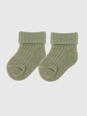 Шкарпетки з вовни кольору хакі | 6818136