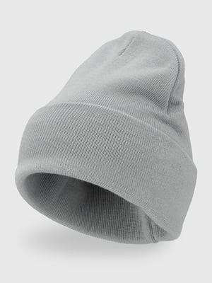 Сіра шапка-капор з підворотом | 6818636