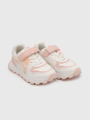 Кросівки сіро-рожеві з екошкіри | 6818838