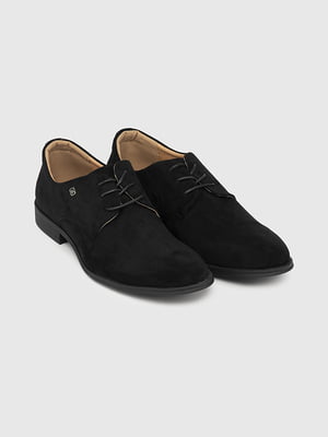 Класичні туфлі чорного кольору із екозамші | 6818981