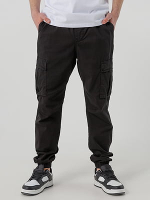 Чорні штани карго-джогери | 6819052