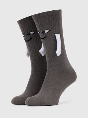 Шкарпетки бавовняні довгі з принтом | 6819510