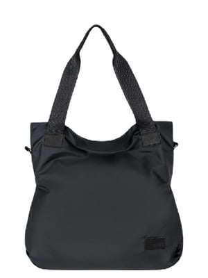 Чорна сумка-мішок з плащової тканини | 6820368