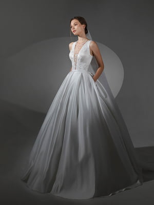 Длинное белое свадебное платье | 6821562